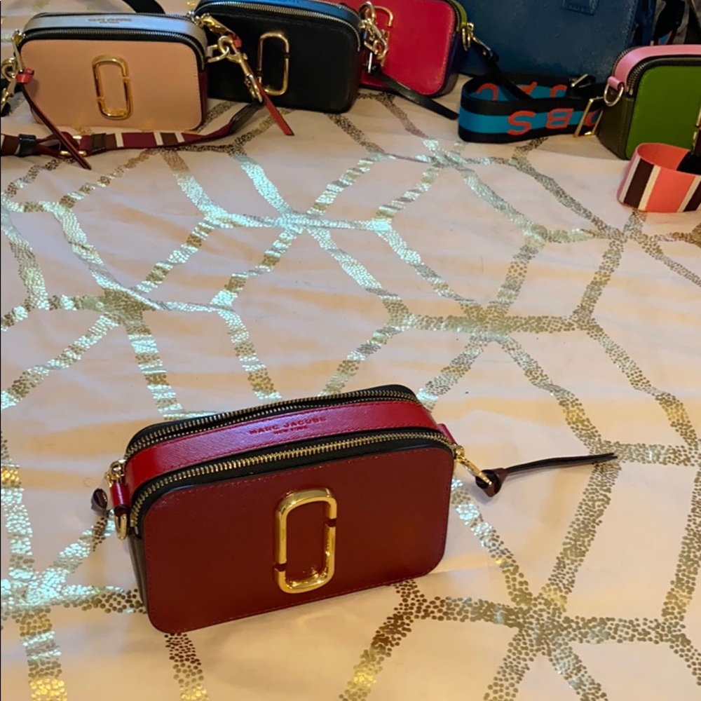 Marc Jacobs Snapshot Leather Camera Bag - Red